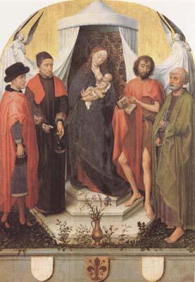 Rogier van der Weyden Madonna with Four Saints (mk08) China oil painting art